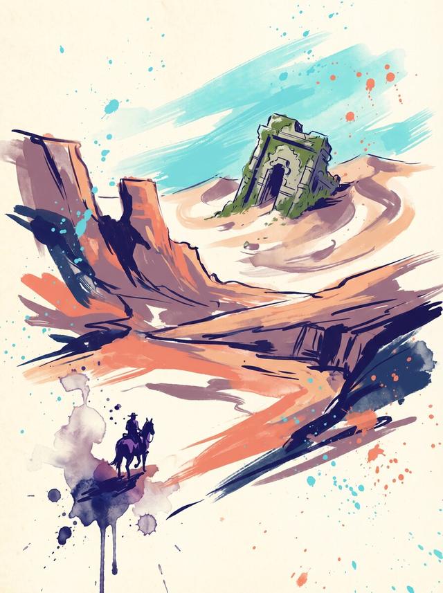 A frontier outpost beneath the desert mesas