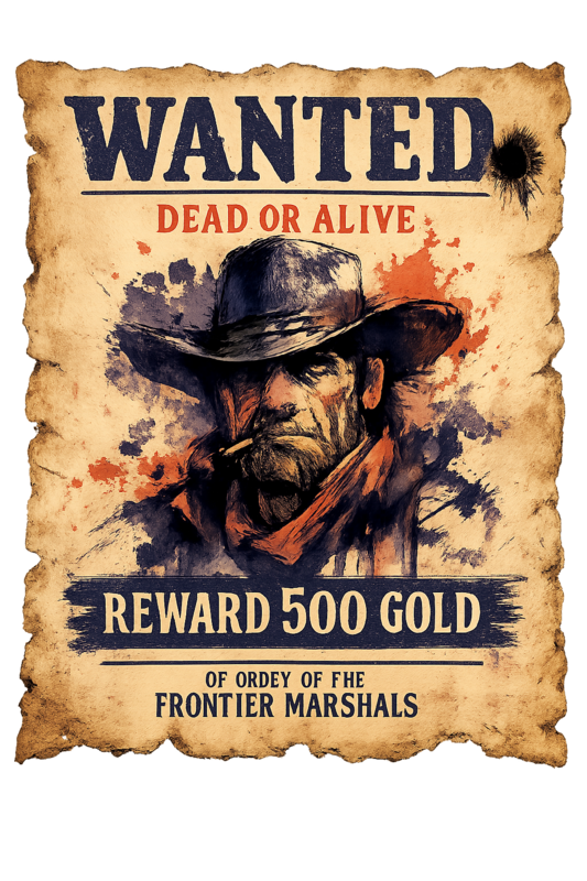 A frontier wanted poster